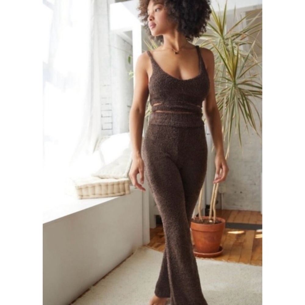 Urban Outfitters Out From Under Teddy Nico Sweater Flare Pant L